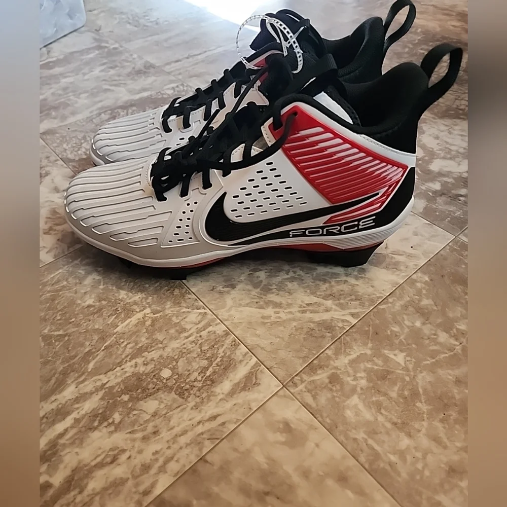 Men’s Size 11.5 Nike Force Savage Pro 3 Football Cleats White Black Red …